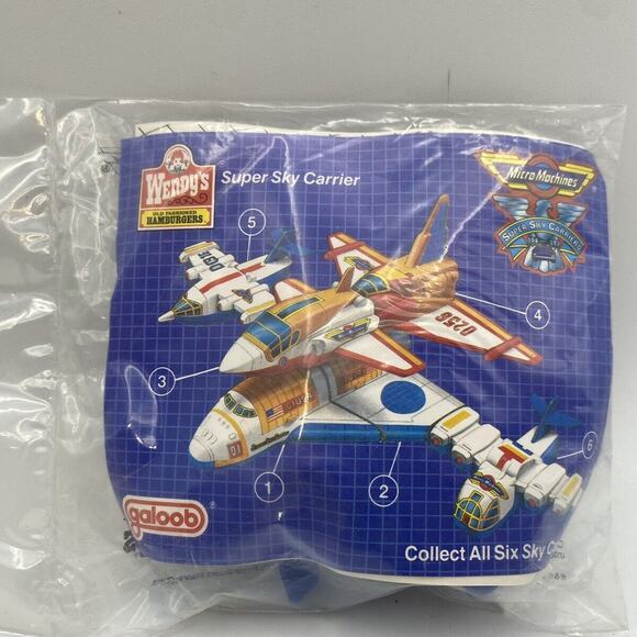1990 Super Sky Carrier Micro Machines SEALED collectible toy Wendy’s Kids Meal - Picture 1 of 9